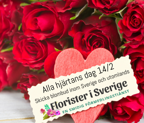 Alla Hjärtans Dag - skicka blommor via Florister i Sverige!