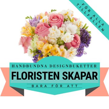 Floristens Val - låt floristen skapa en festlig bukett med tillgänglia säsongsblommor. Ett alternativ hos Florister i Sverige.